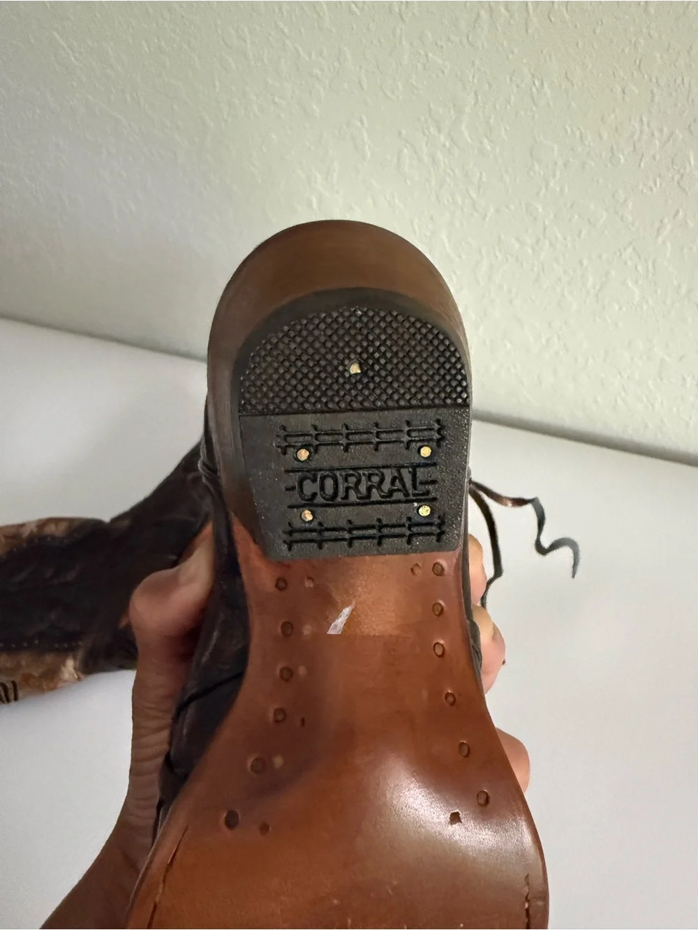 Corral Metallic Brown Floral Embroidered Western Boots